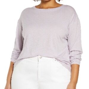 Vince | Boxy Crew Neck Tshirt - Lilac Purple, 2X